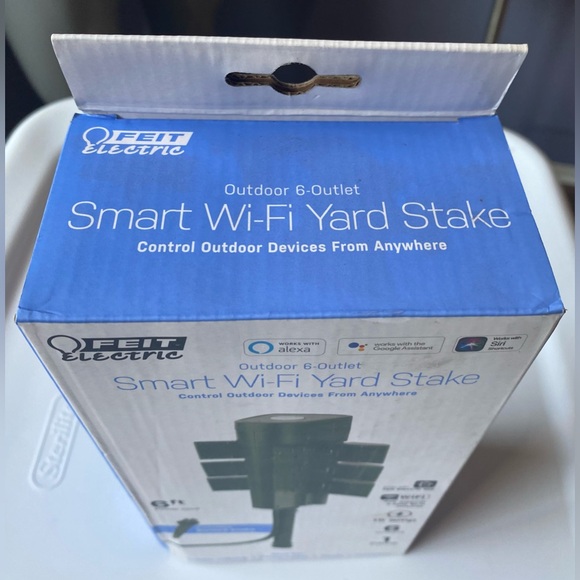 NIB Feit Electric Smart Wi-Fi Outdoor 6 Outlet Yard Stake Green - Picture 9 of 9